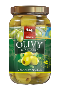 CBA Premium Olivy bez kôstky v slanom náleve 360 g