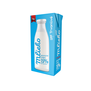 CBA mlieko polotučné trvanlivé 1,5 % 1 l