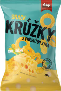 CBA Krúžky snack s príchuťou syra 60 g