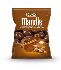 CBA Cuko mandle v mliečnej čokoláde a škorici 80g