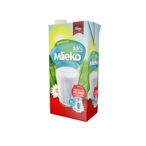 CBA Mlieko plnotučné trvanlivé 3,5% 1 l