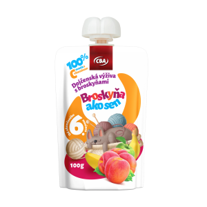CBA dojčenská výživa jablko, banán, broskyňa 100 g