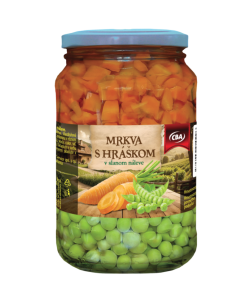 CBA mrkva s hráškom v slanom náleve 680 g (PP 420 g)