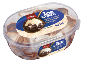 CBA Ice Cream vanilková príchuť s čokoládovým toppingom 900 ml