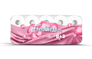 CBA Freshness toaletný papier 2 - vrstvový 8 + 2 ks