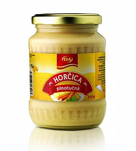 CBA Horčica plnotučná 350 g (sklo)