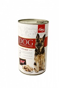 CBA kompletné krmivo pre dospelé psy s hovädzinou 1240g