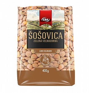 CBA šošovica zelená veľkozrnná 400g