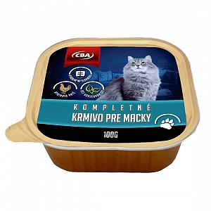 CBA kompletné krmivo pre mačky 100g  (vanička)